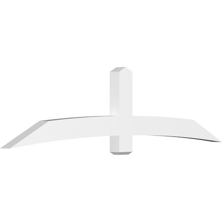 Ekena Millwork Bellingham Architectural Grade PVC Gable Bracket, 96"W x 24"H x 4"D x 6"F, 6/12 Pitch GBP096X24X0406BEL00